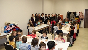 Biga Belediyesi Atatürk Kültür Merkezi, minik misafirlerini ağırladı