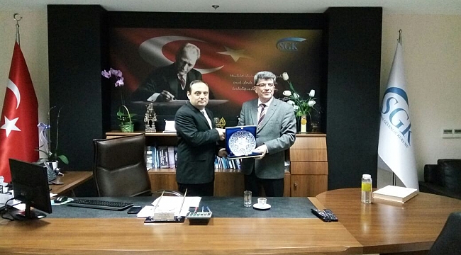 Çanakkale SGK İl Müdür V.Ercan'a Çanakkale Liman Başkanın'dan ziyaret