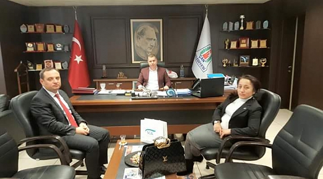 Çanakkale SGK İl Müdürü Ercan'dan Çan Belediye Başkan'ı Kuzu'ya ziyaret