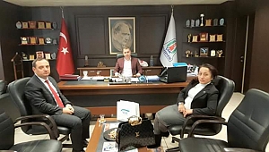 Çanakkale SGK İl Müdürü Ercan'dan Çan Belediye Başkan'ı Kuzu'ya ziyaret