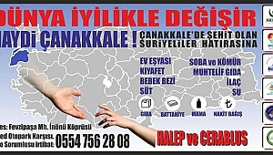 Çardak Belediyesi Suriye Halep yardım kanpanyası başlattı