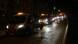 Oto kurtarıcılarından teröre lanet eylemi