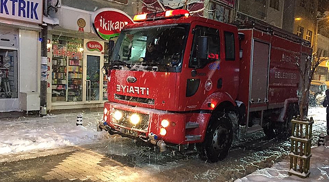 Biga Belediyesi'nde Kar ile mücadele devam ediyor