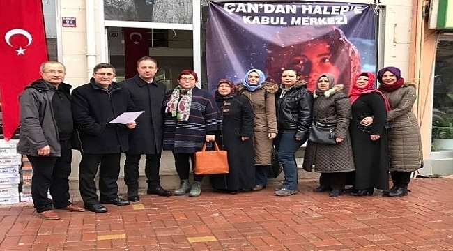 Çan'dan Halep'e destek