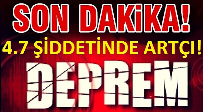 Çanakkale 4.7 şiddetinde sallandı!!!
