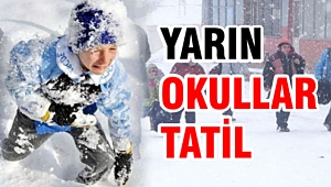 Çanakkale'de Tüm Okullar Yarında Tatil