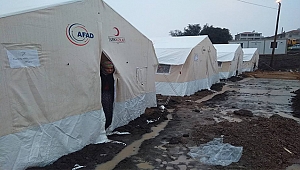 Deprem bölgesinde yağış başladı, koşullar zorlaşıyor...
