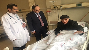 Yeşildağ, depremzede hastaları ziyaret etti.