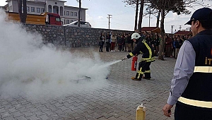 Biga İtfaiyesi'nden tatbikat mesaisi