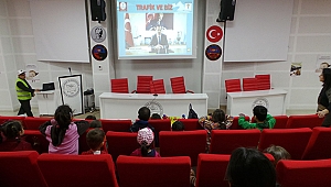 Çan'da öğrencilere trafik ve çevre dersi eğitim semineri verildi