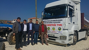 Çan süt üreticileri birliğinden depremzede besicilere yem desteği