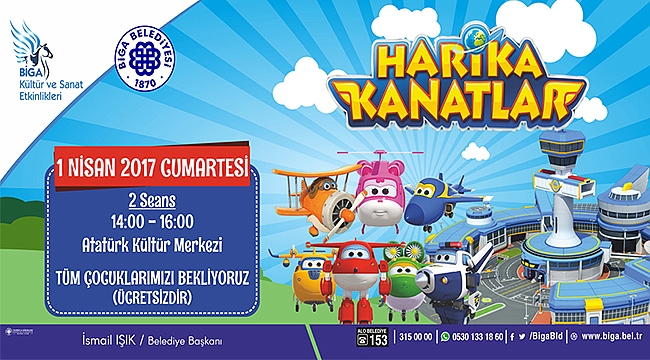 Harika Kanatlar ile çocuklara özel gösteri