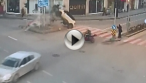 Yürekleri ağızlara getiren kazalar kamerada