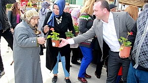 Biga Ak Parti Teşkilatı Bahara Çiçeklerler ''EVET'' Dedi