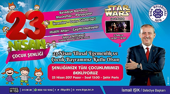 Biga'da 23 Nisan'da çocuk şenliği müjdesi