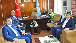 İl Özel İdaresi Genel Sekreteri Vali Yardımcısı Can Aksoy´dan İl Millî Eğitim Müdürü Osman Özkan´a ziyaret