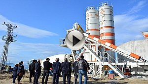 Lapseki'de Beton santrali üretime başladı
