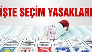 Seçim Yasakları Açıklandı!!!