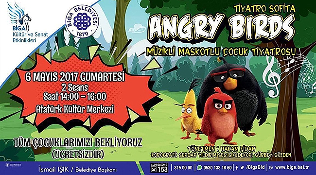 Angry Birds çocuklar için Biga'da
