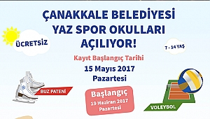Çanakkale Belediyesi Yaz Spor Okulları İçin Kayıtlar Başlıyor…