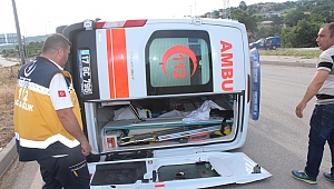 Çan Tepeköy Sırtında Ambulans Kaza Yaptı!!!