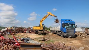 Biga'da MKE tarafından hurdalar alındı