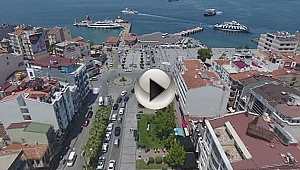 Çanakkale'de bayram yoğunluğu drone ile görüntülendi