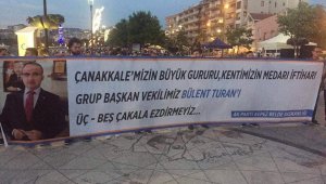 Kepez'den Turan'a pankartlı destek