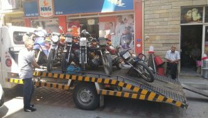 Biga'da tescilsiz motosikletler toplanıyor