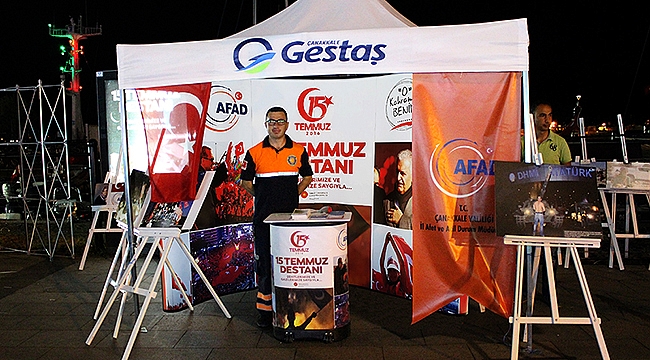 Çanakkale AFAD "O Kahraman Benim" Standı İle Demokrasi Nöbetinde