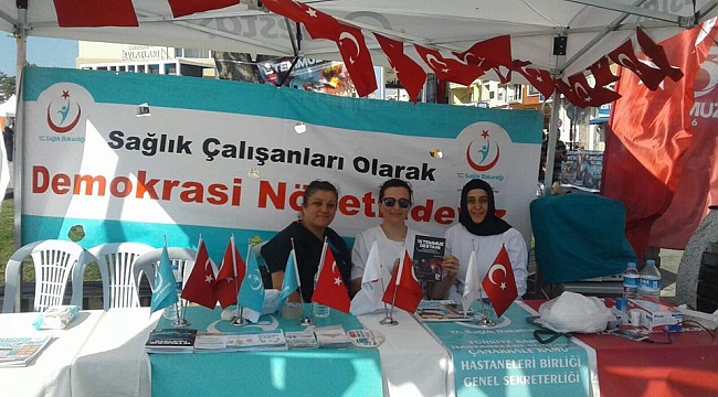 Çanakkale Kamu Hastaneleri Birliği 15 Temmuz Milli Birlik Ve Demokrasi Gününde Stant Açtı