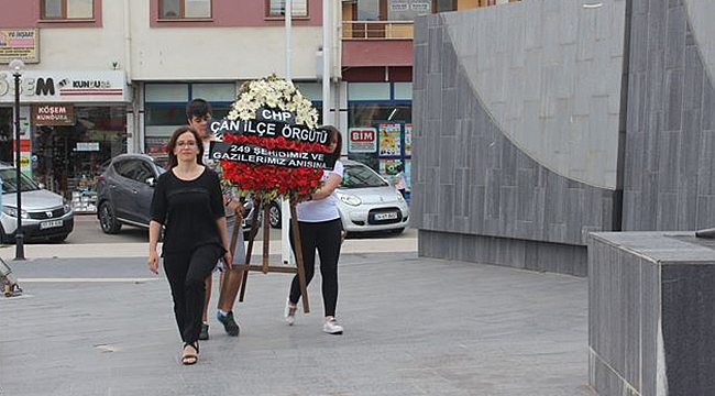 CHP´den 249 Şehidimiz ve Gazilerimiz Anısına Çelenk Töreni