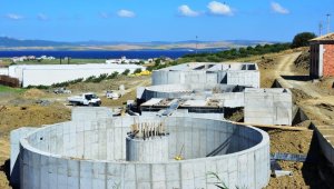 Lapseki atık su arıtma tesisinde sona doğru