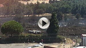 116. Jandarma Er Eğitim Alay Komutanlığının eğitim sahası yakınlarında bulunan yangın söndürüldü