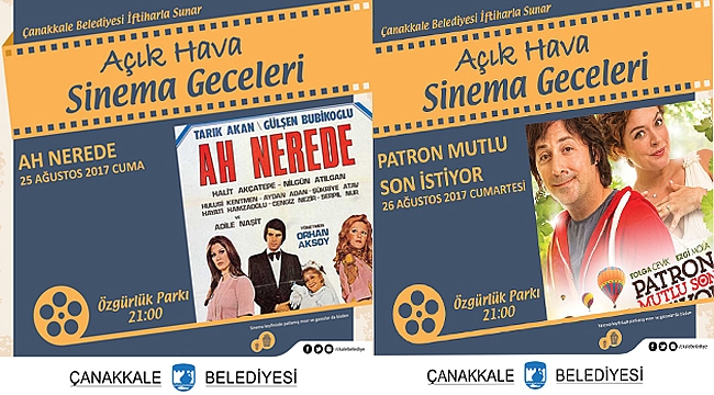 Açık Hava Sinema Gecelerinde Bu Hafta…