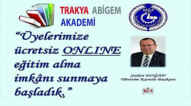 Biga TSO'dan Üyelerine Online Eğitim