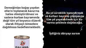 Kurban Bereketi Tüm Yıl Sürecek