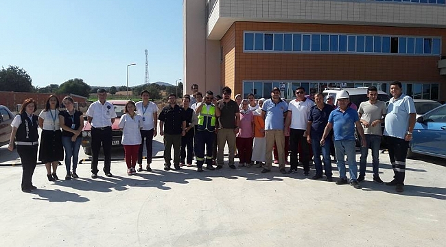  Ayvacık Devlet Hastanesi'nde yangın tatbikatı