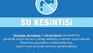 Dikkat Su Kesintisi !!!