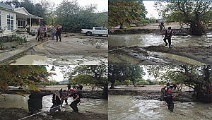 Gelibolu'da Sel ! Mahsur kalan 7 kişi AFAD Tarafından Kurtarıldı...