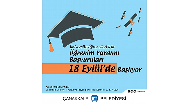 Üniversite Öğrencilerine Yönelik Öğrenim Yardımı Başvuruları 18 Eylül'de Başlıyor…
