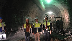 Vali Orhan TAVLI, Ayvacık -Küçükkuyu Tünellerinde İncelemelerde Bulundu