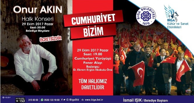Biga'da 29 Ekim'de Onur Akın konseri