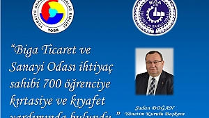 Biga TSO'dan eğitime katkı