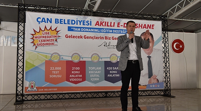  Çan Belediyesinden, 'Çan Belediyesi Akıllı E- Dershane'