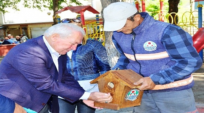 Lapseki'de kuşlar yuvasız kalmasın projesi