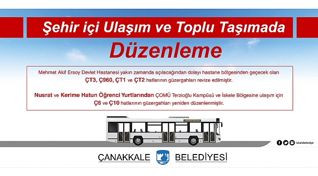 Şehir İçi Toplu Taşımada Düzenleme…