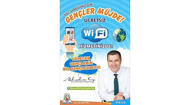 Başkan Kuzu müjdeyi verdi; ücretsiz wifi hizmete girdi!