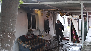 Bayramiç'te ev yangını