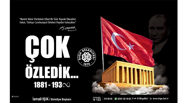 Biga'da 10 Kasım etkinlikleri